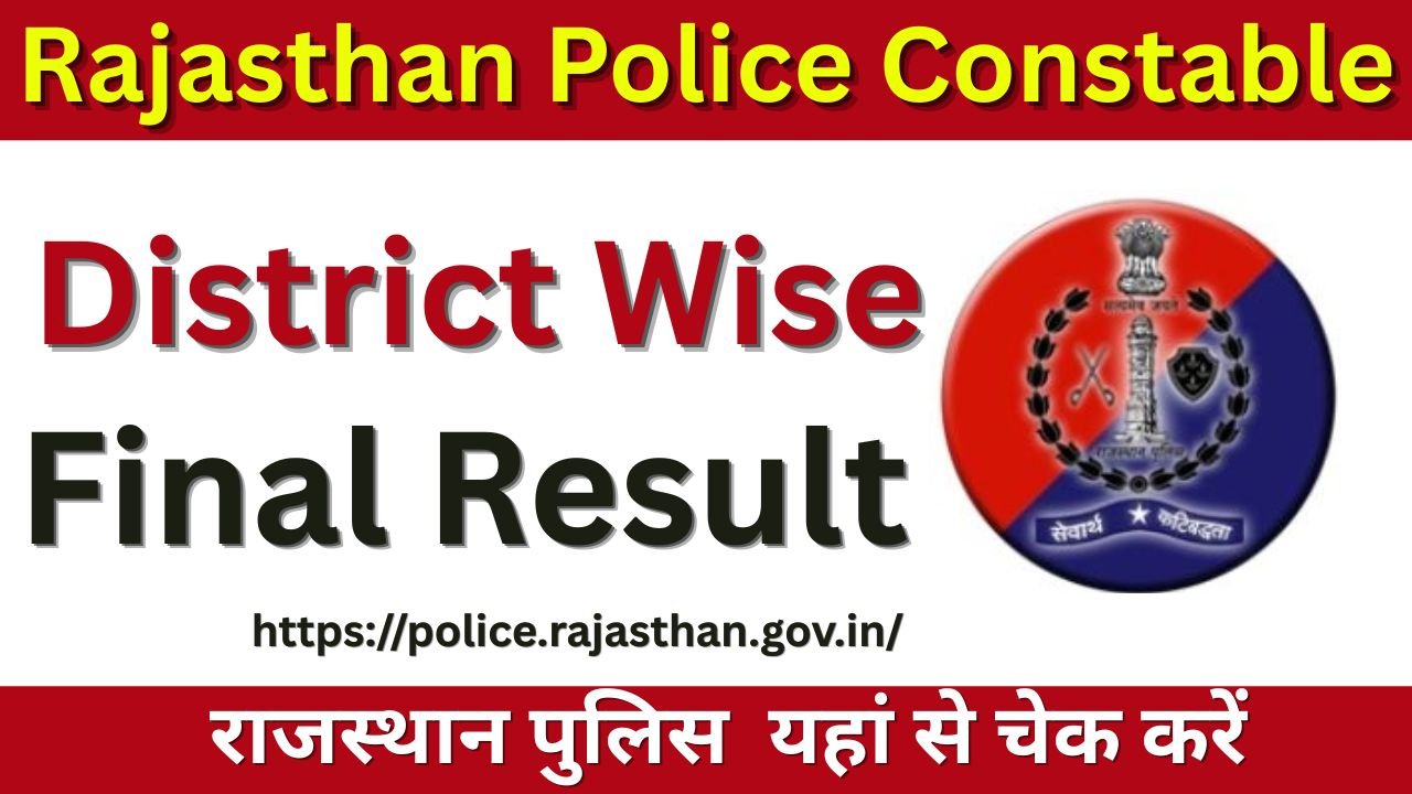 Rajasthan Police Constable Final Result 2025