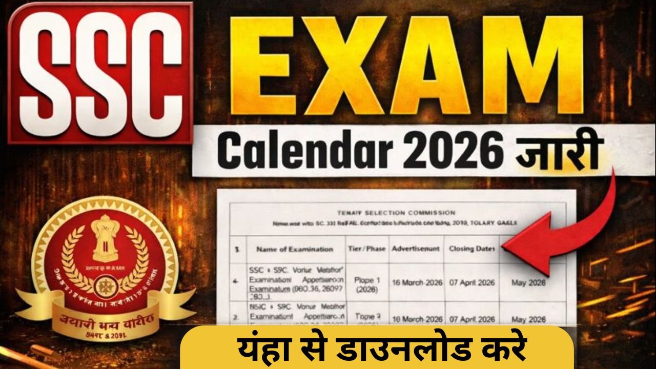 SSC Exam Calendar 2026