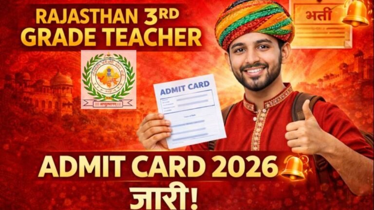 Rajasthan 3rd Grade Teacher Admit Card 2026
