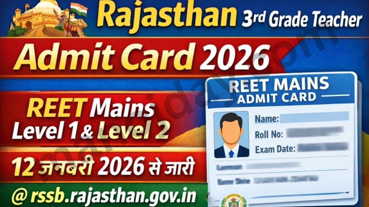 Rajasthan 3rd Grade Teacher Admit Card 2026